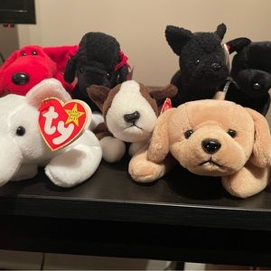 Ty Beanie Baby - Rare Dog Collection - All Beanie Baby have have Tag Errors